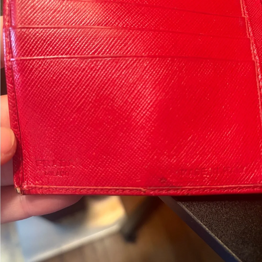 Prada Scarlet Red Leather Wallet